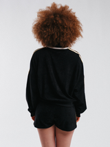 Terry Towel V-Neck Long Sleeves