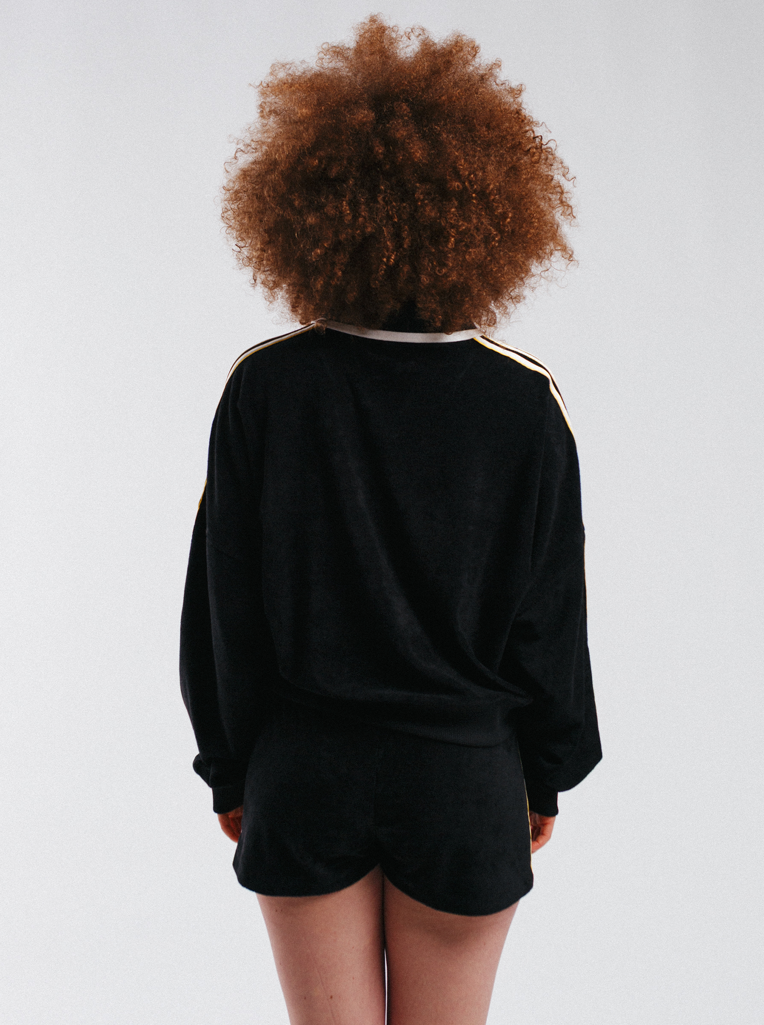 Terry Towel V-Neck Long Sleeves