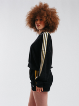 Terry Towel V-Neck Long Sleeves