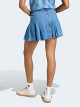 Denim Pleated Skirt