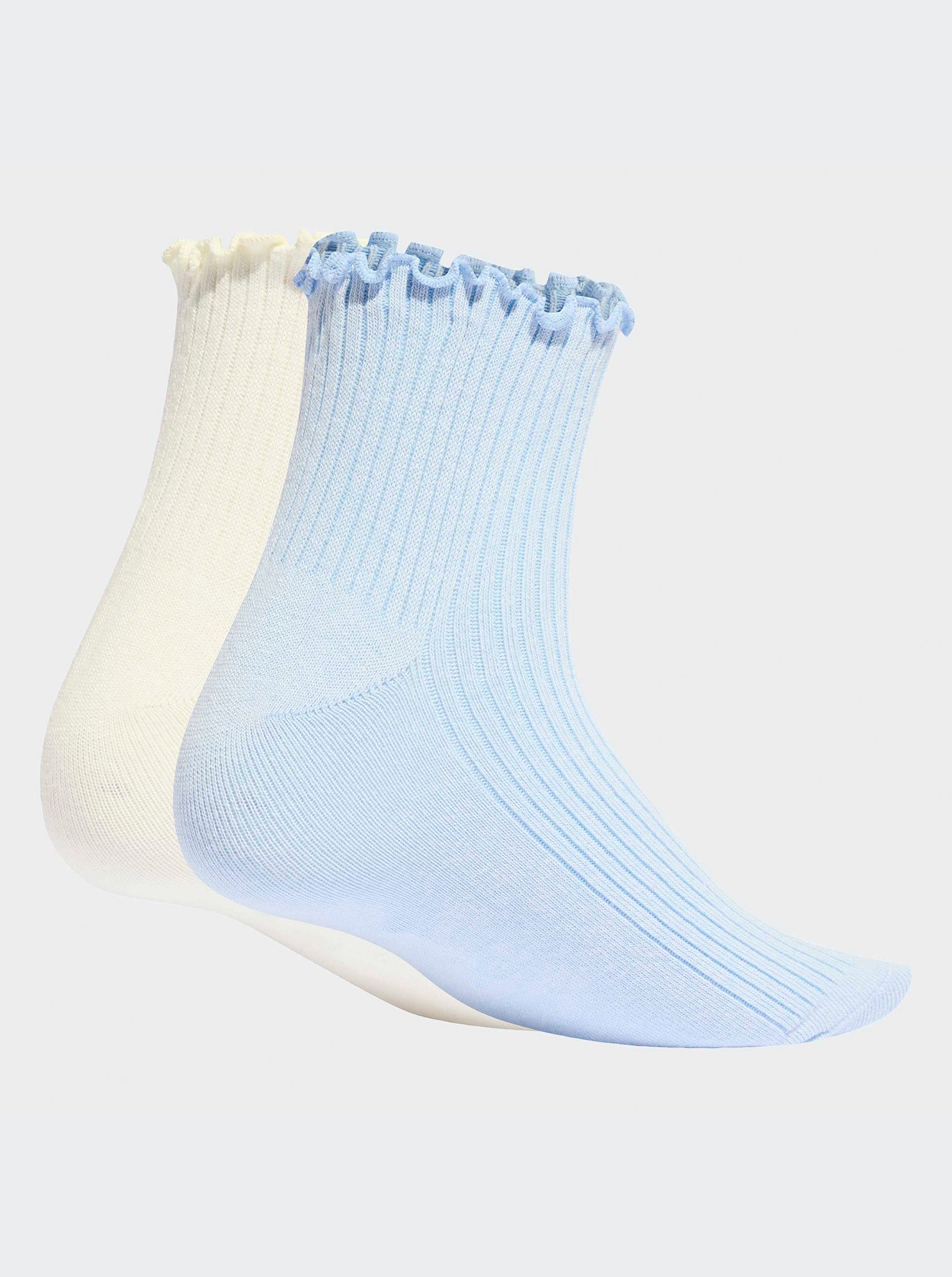 Ruffle Quarter Socks 2 Pairs Pack Unisex
