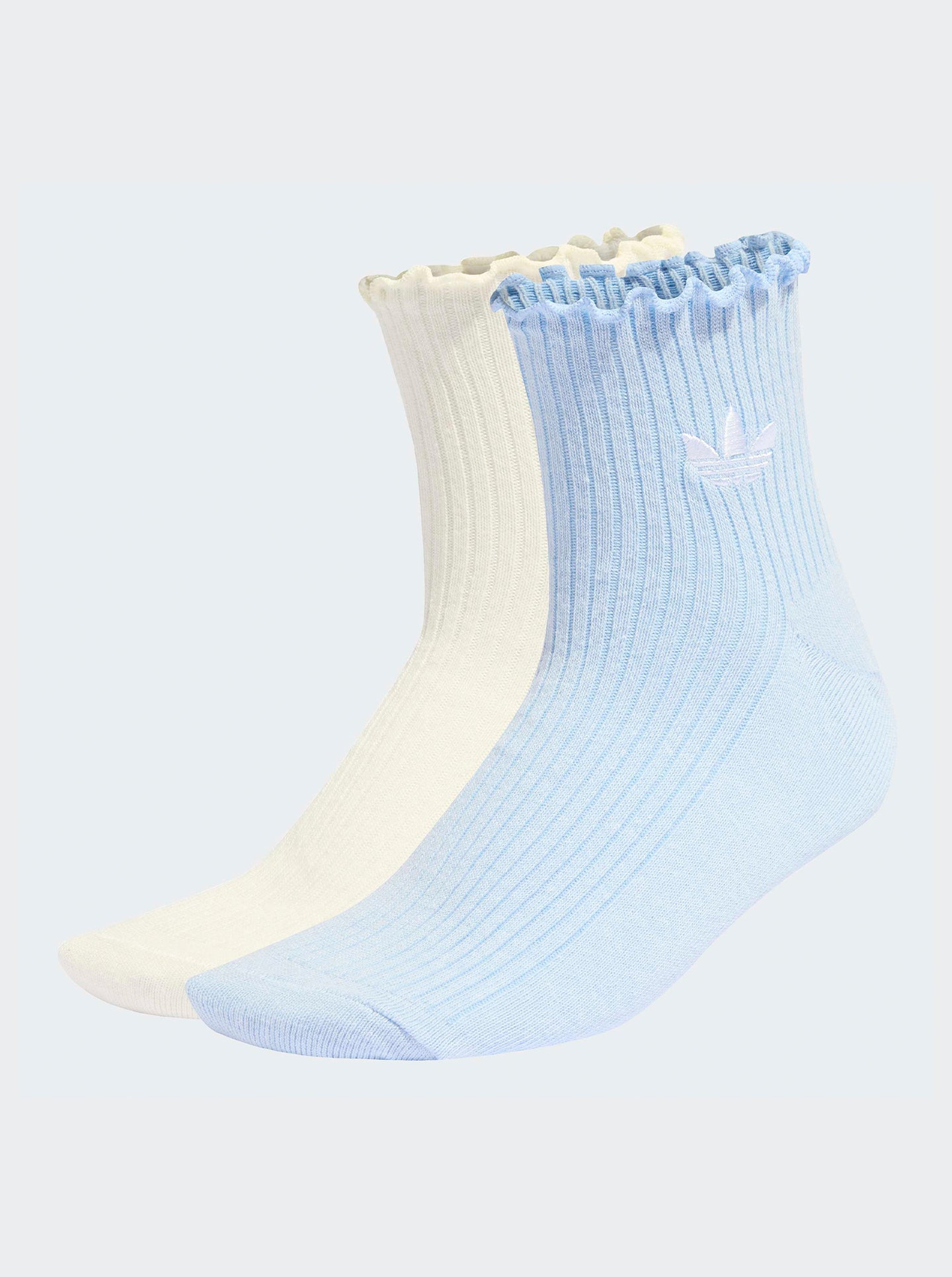 Ruffle Quarter Socks 2 Pairs Pack Unisex