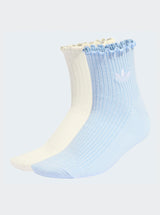 Ruffle Quarter Socks 2 Pairs Pack Unisex