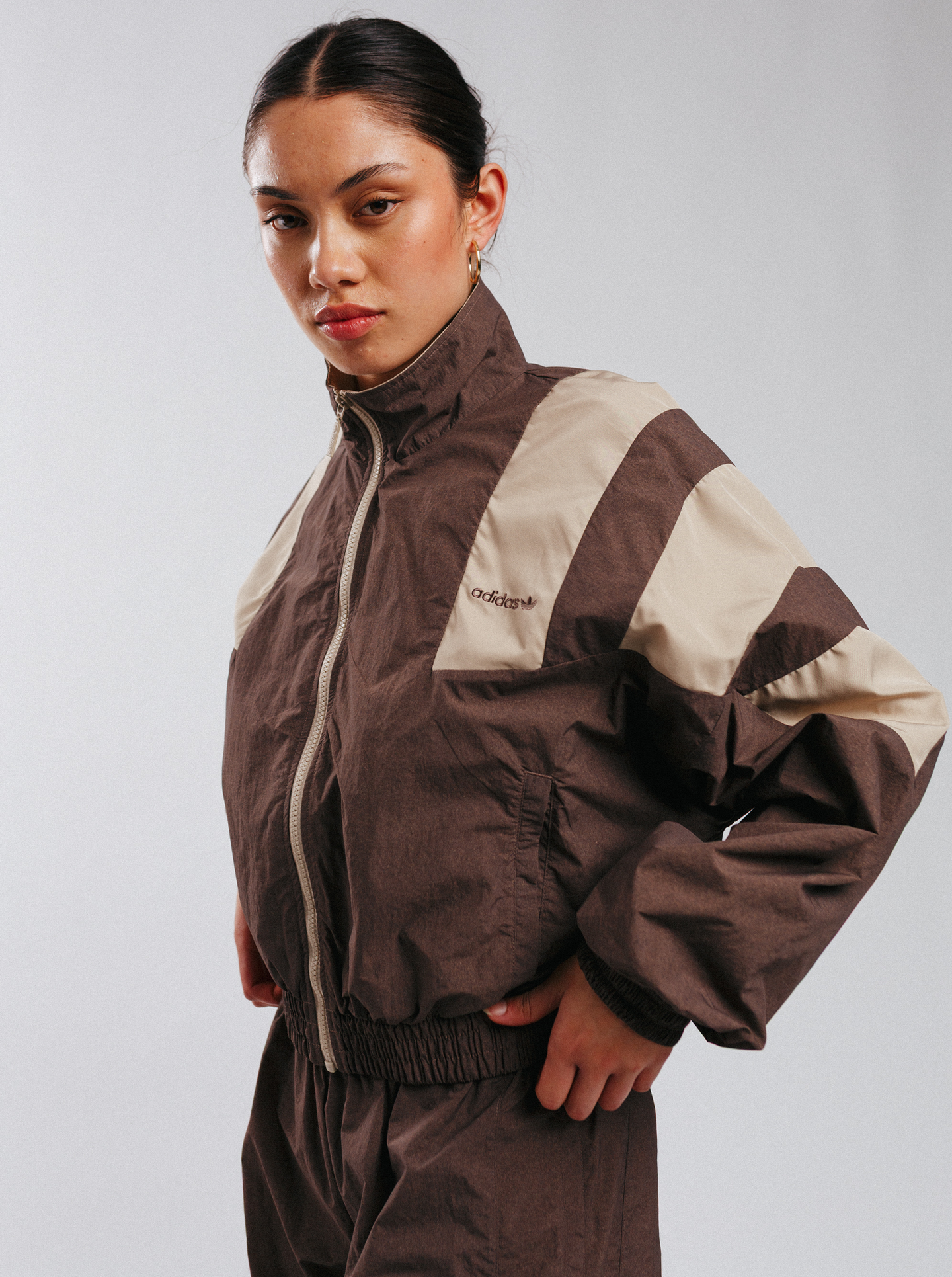 Blocked Washed Zipped Tracktop