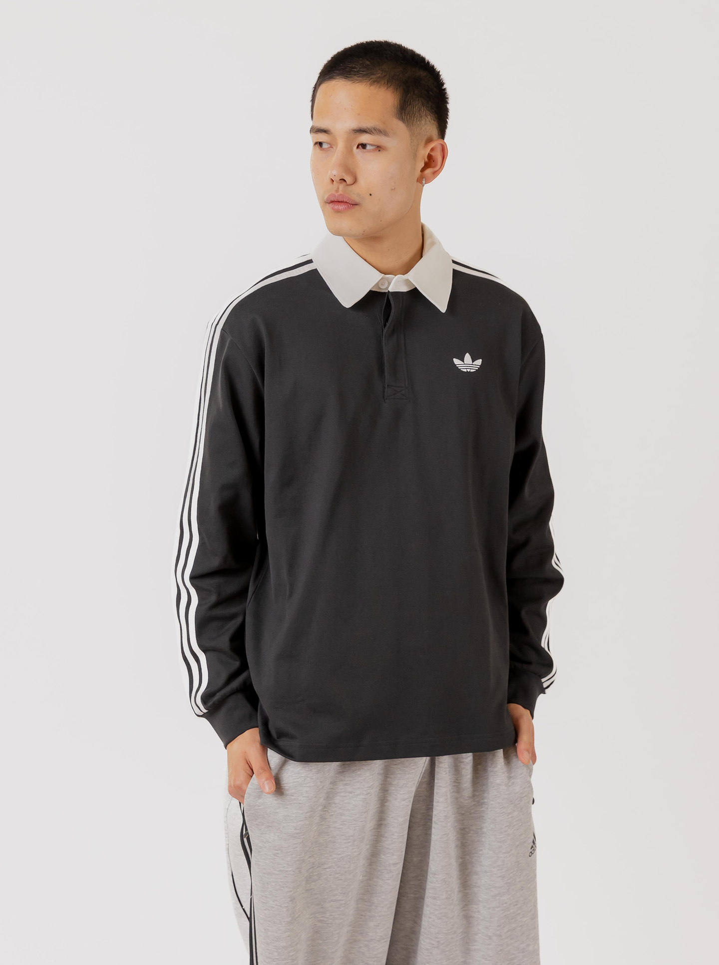 3-Stripes Rugby Longsleeve Polo
