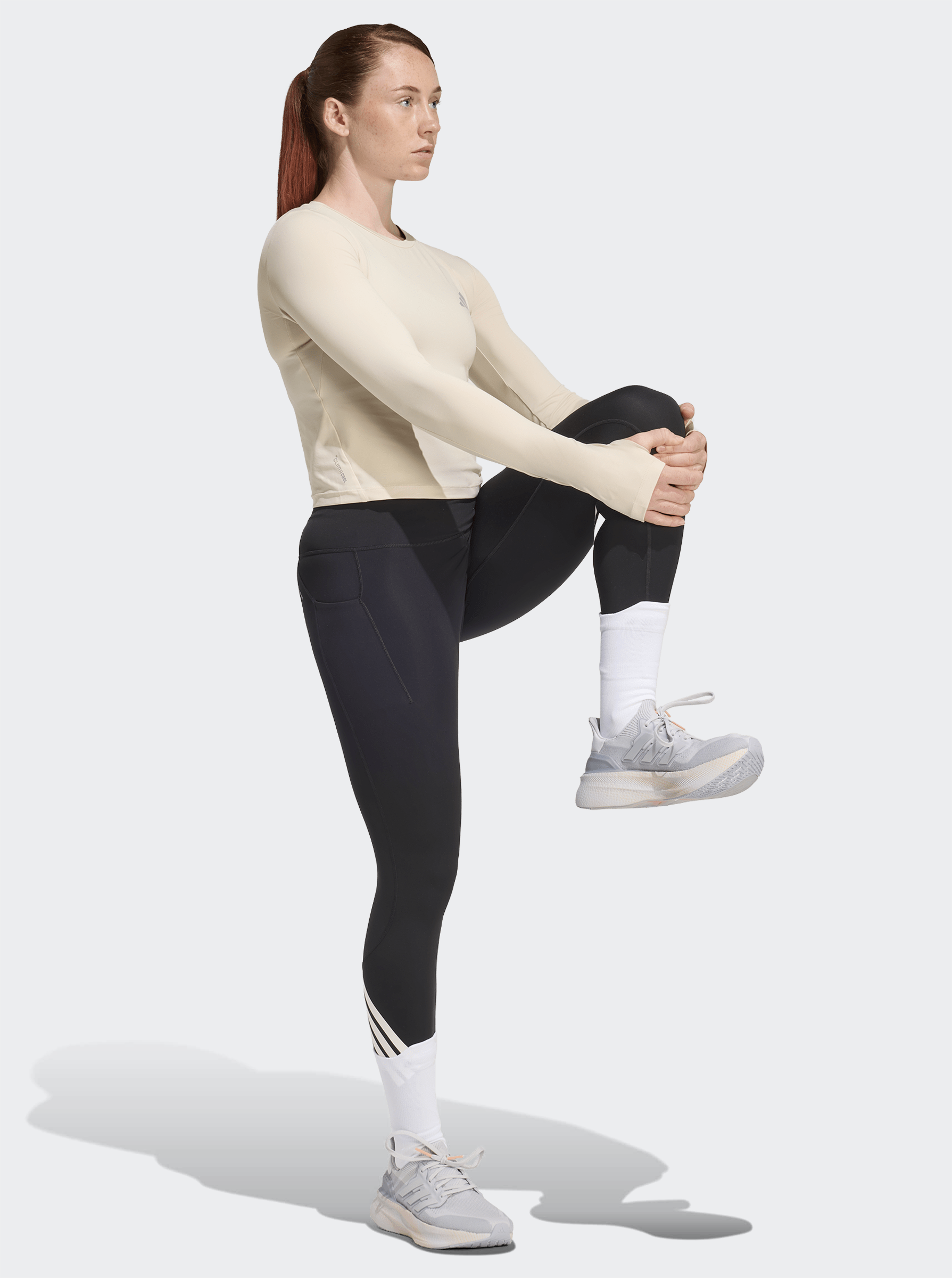 adi365 CLIMACOOL 3 Stripes Running Full Length Leggings