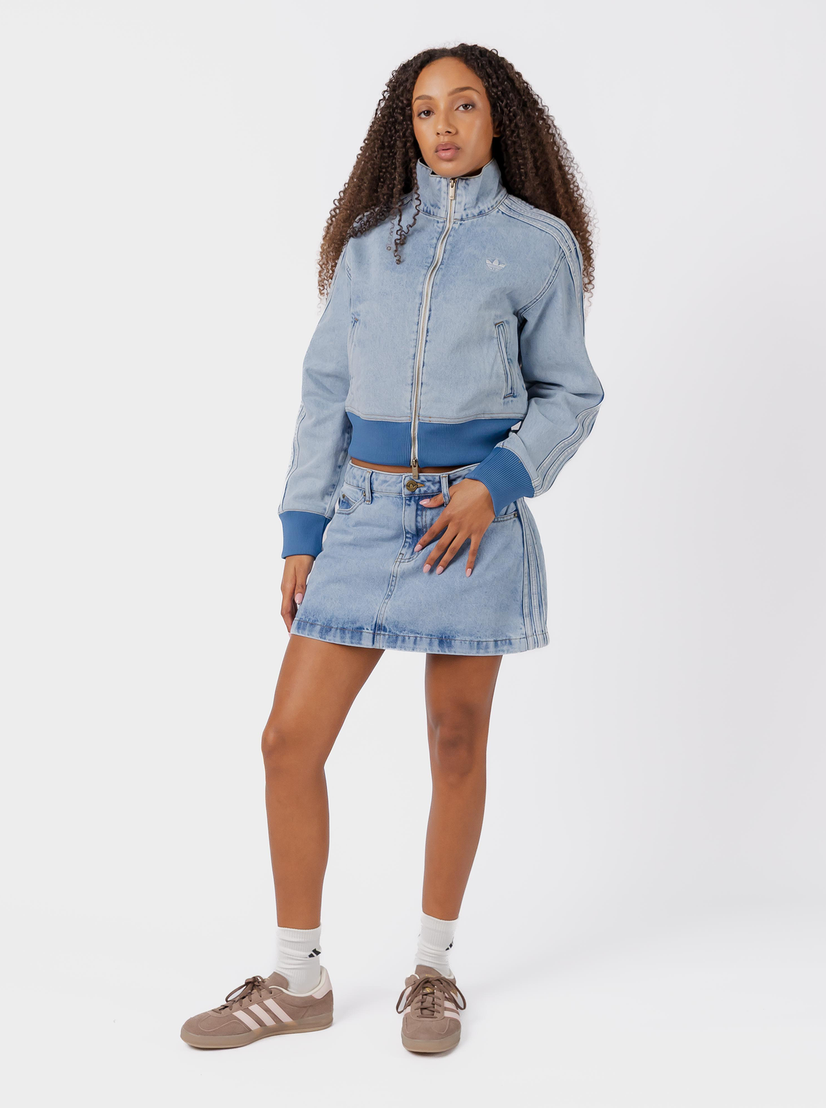 Mid Rise Denim Skirt