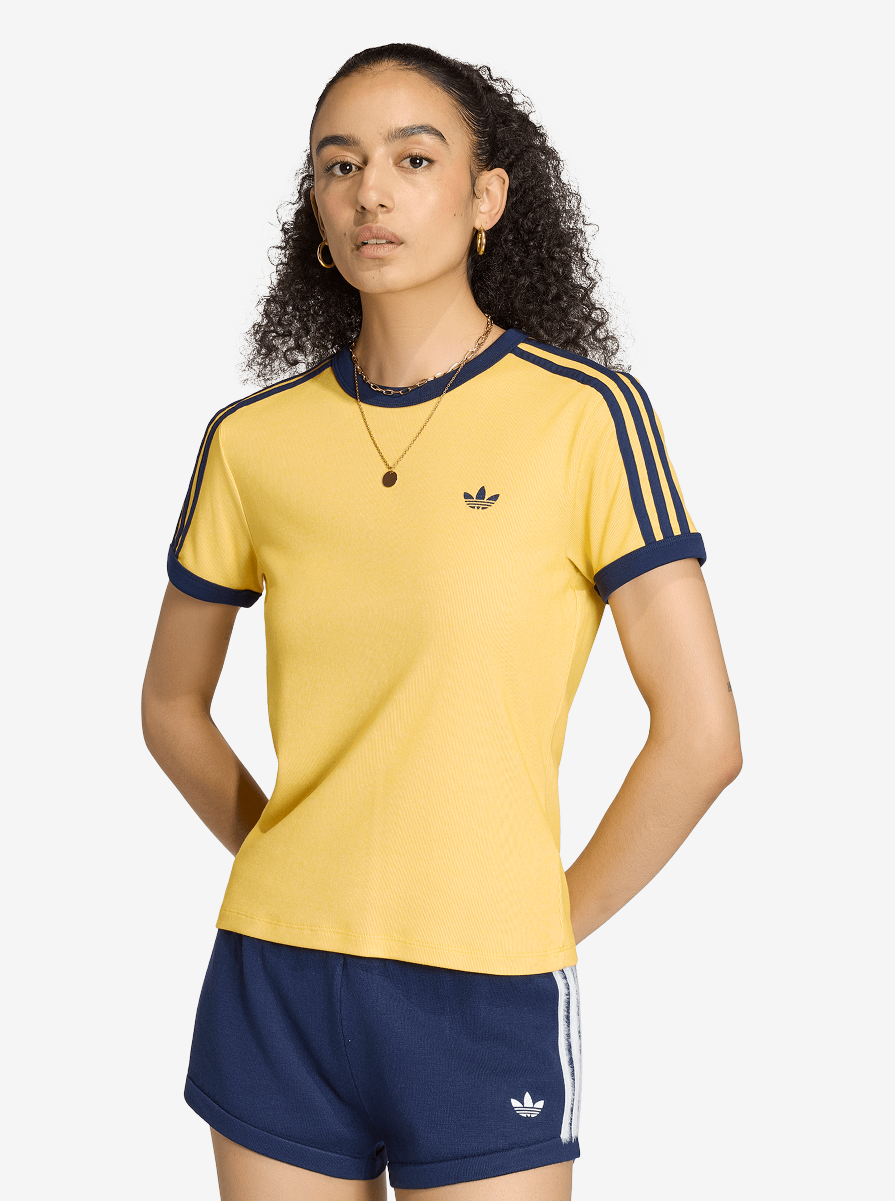 Heather 3-Stripes Cali Tee
