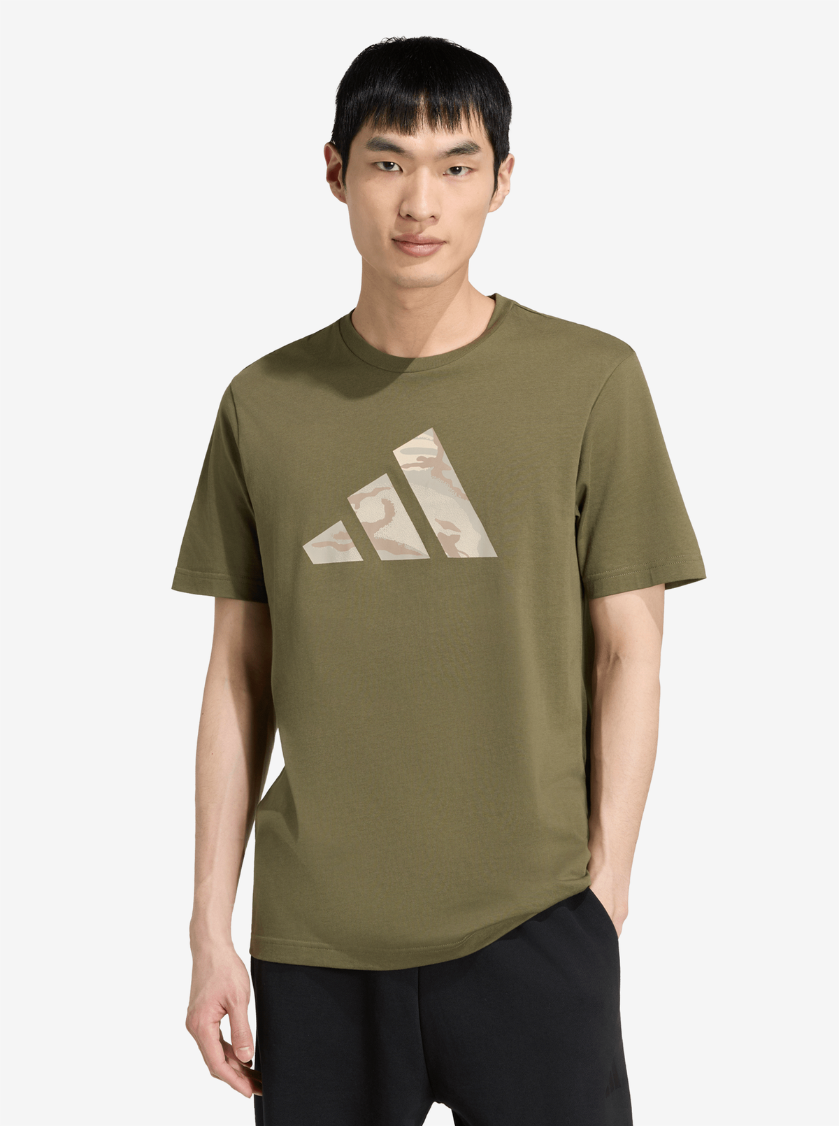 Camo Three Bar Logo Graphic T-Shirt