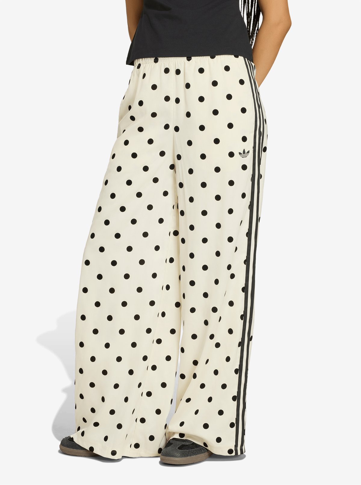 Adidas W Satin Polka Dots Wide Leg Pant - Owhite