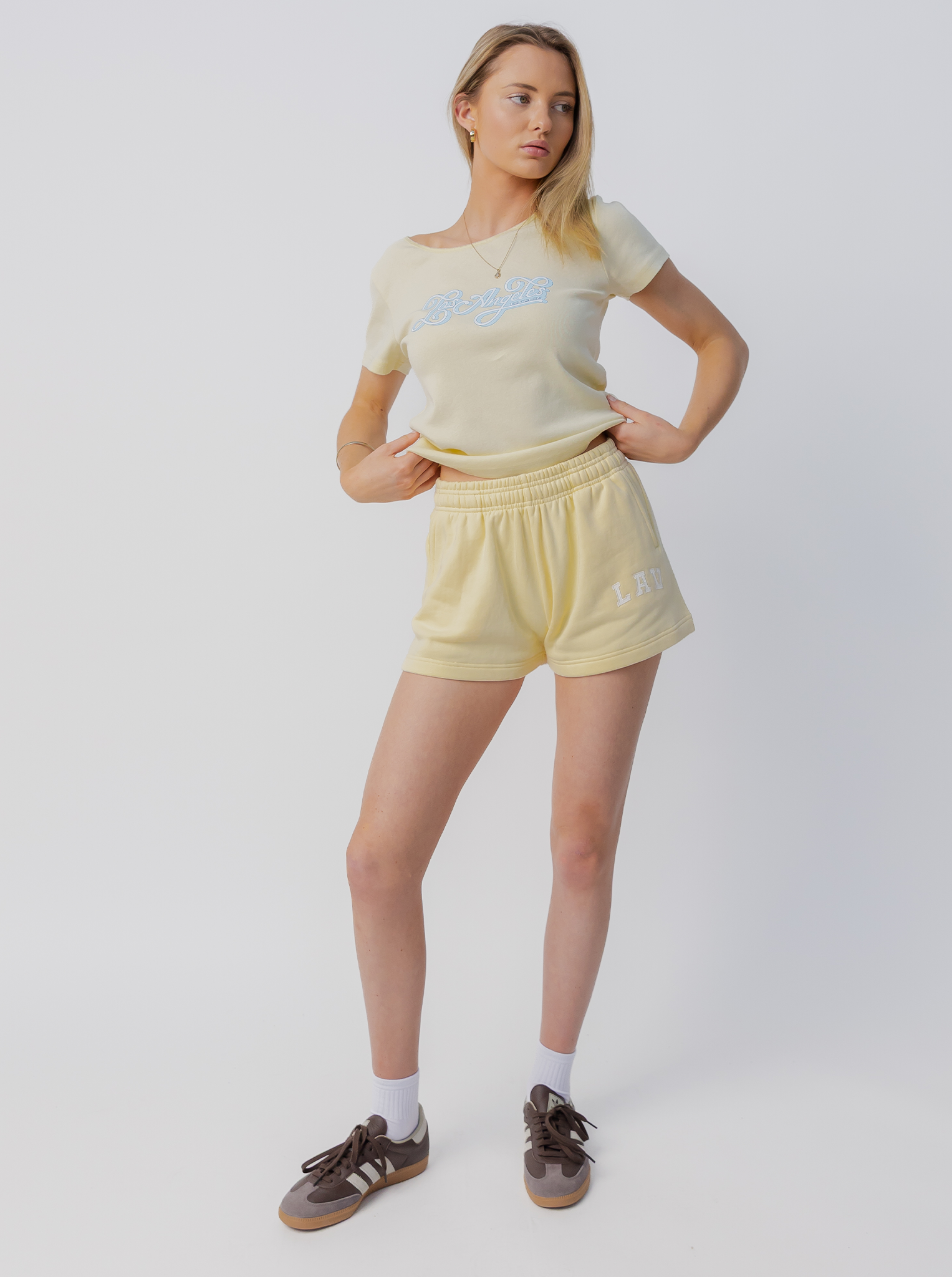 Applique Fleece Short