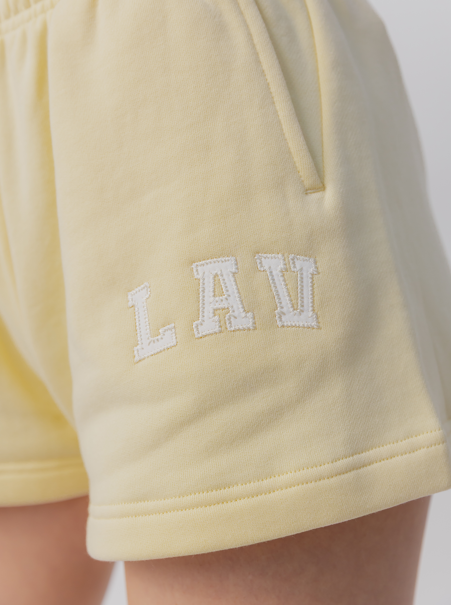 Applique Fleece Short