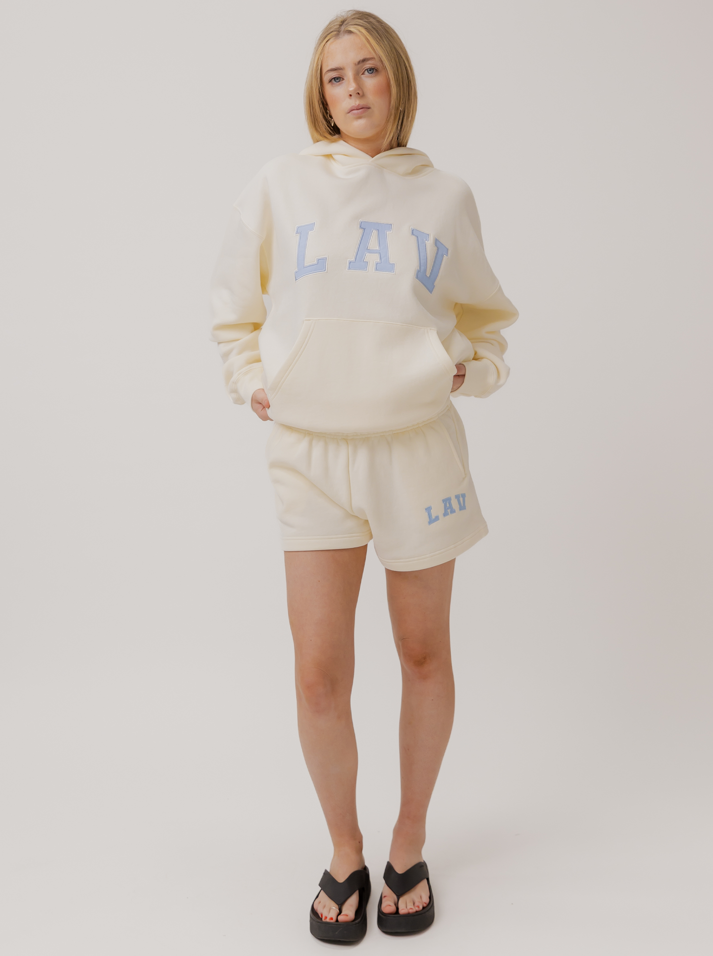 Applique Fleece Short