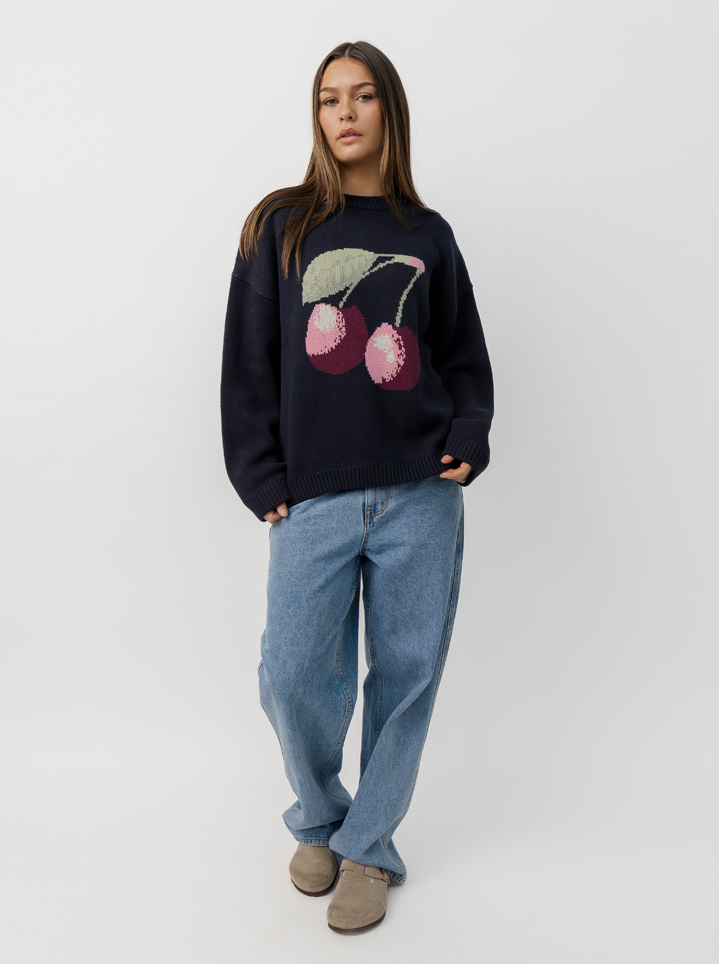 Cherry Jacquard Knit