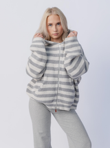 Stripe Knit Hoodie