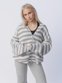 Stripe Knit Hoodie