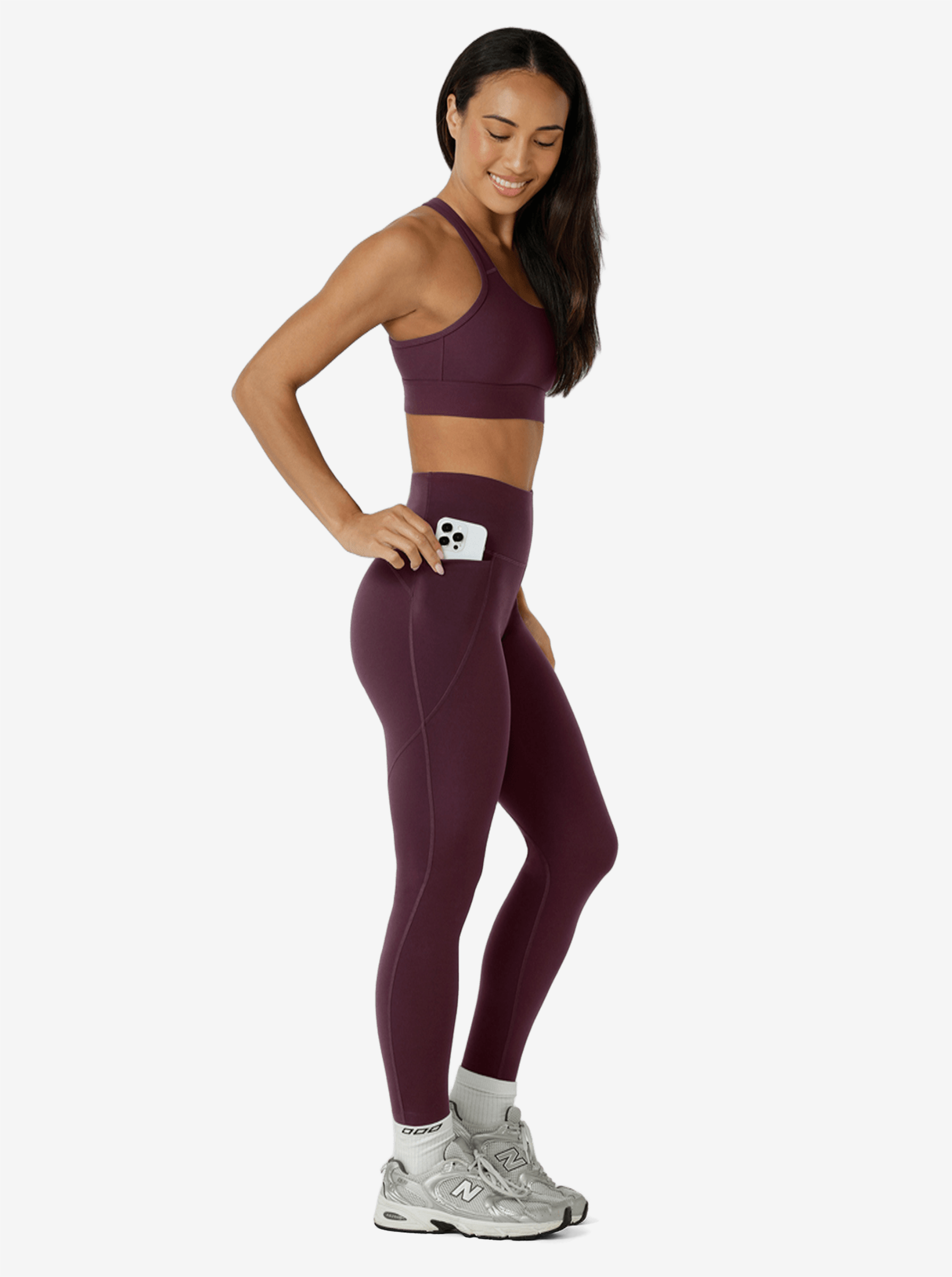 Amy No Chafe Phone Pocket Full Length Leggings