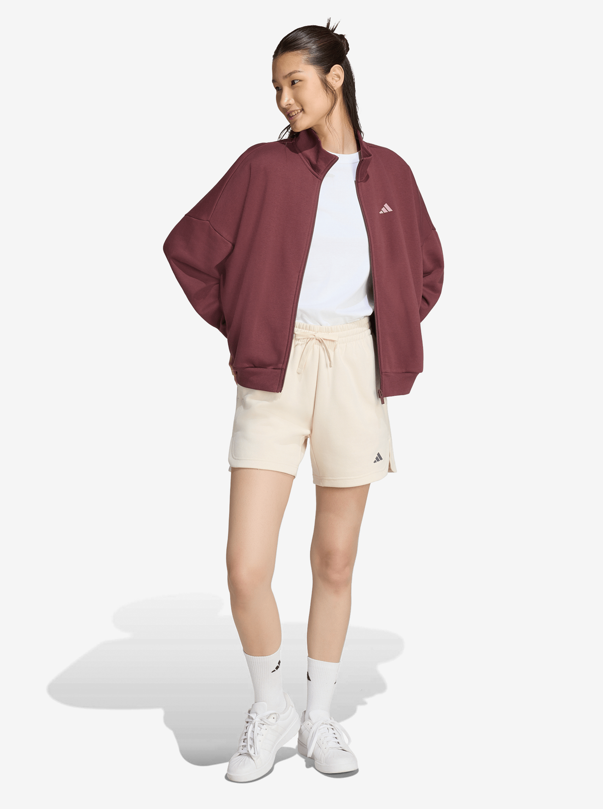 3-Stripes Studio Fleece Loose Shorts