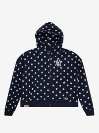 All Over Polka Dot Full Zip Box Hoodie