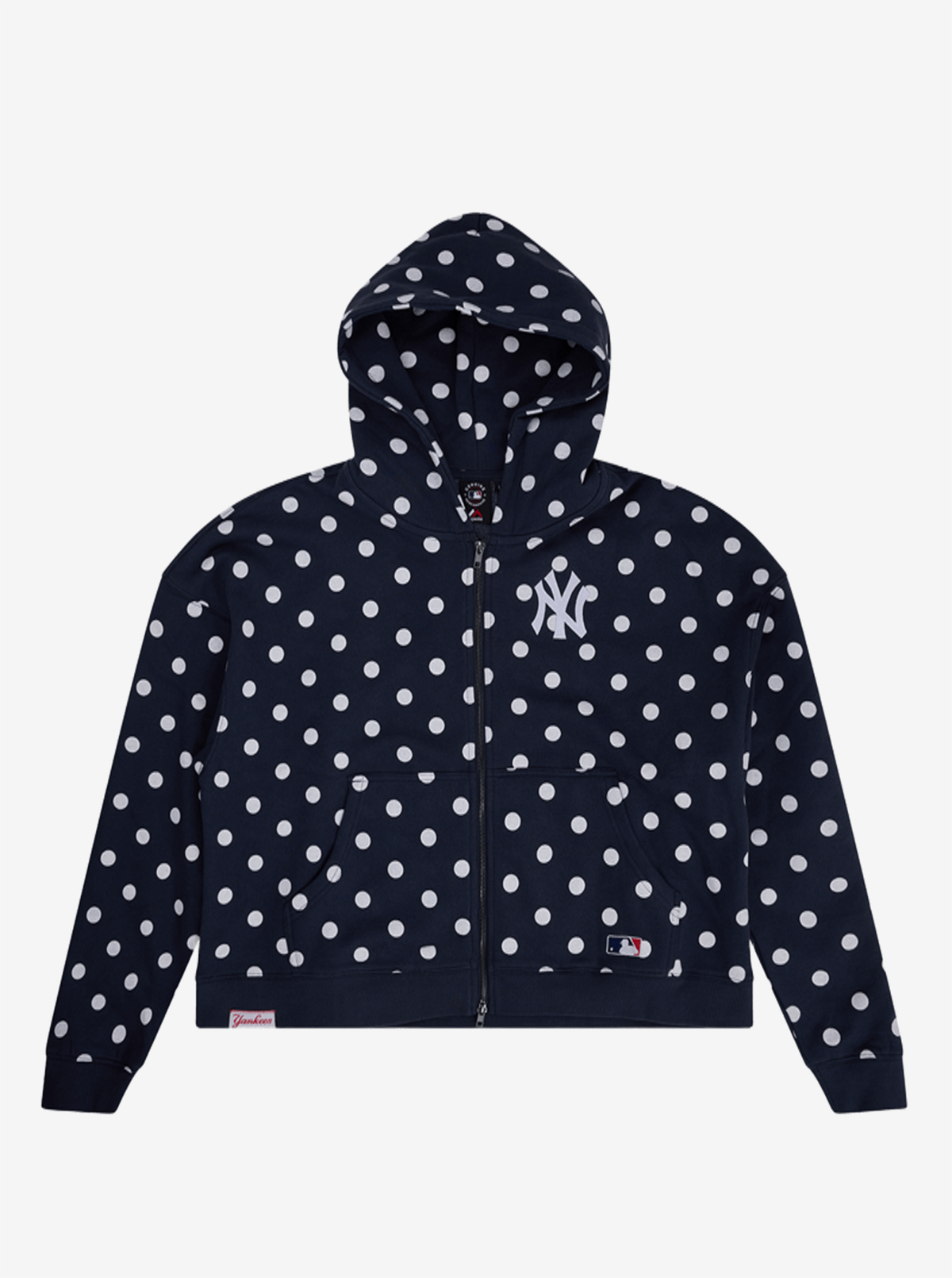 All Over Polka Dot Full Zip Box Hoodie