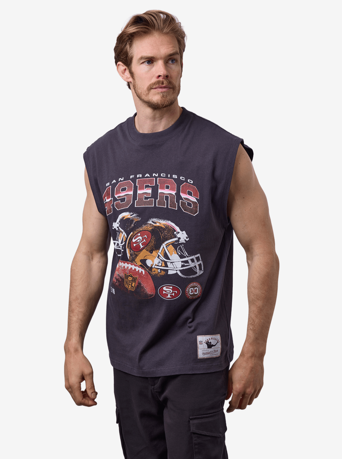49ers Helmet Vintage Fit Muscle Tank