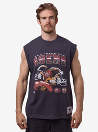 49ers Helmet Vintage Fit Muscle Tank