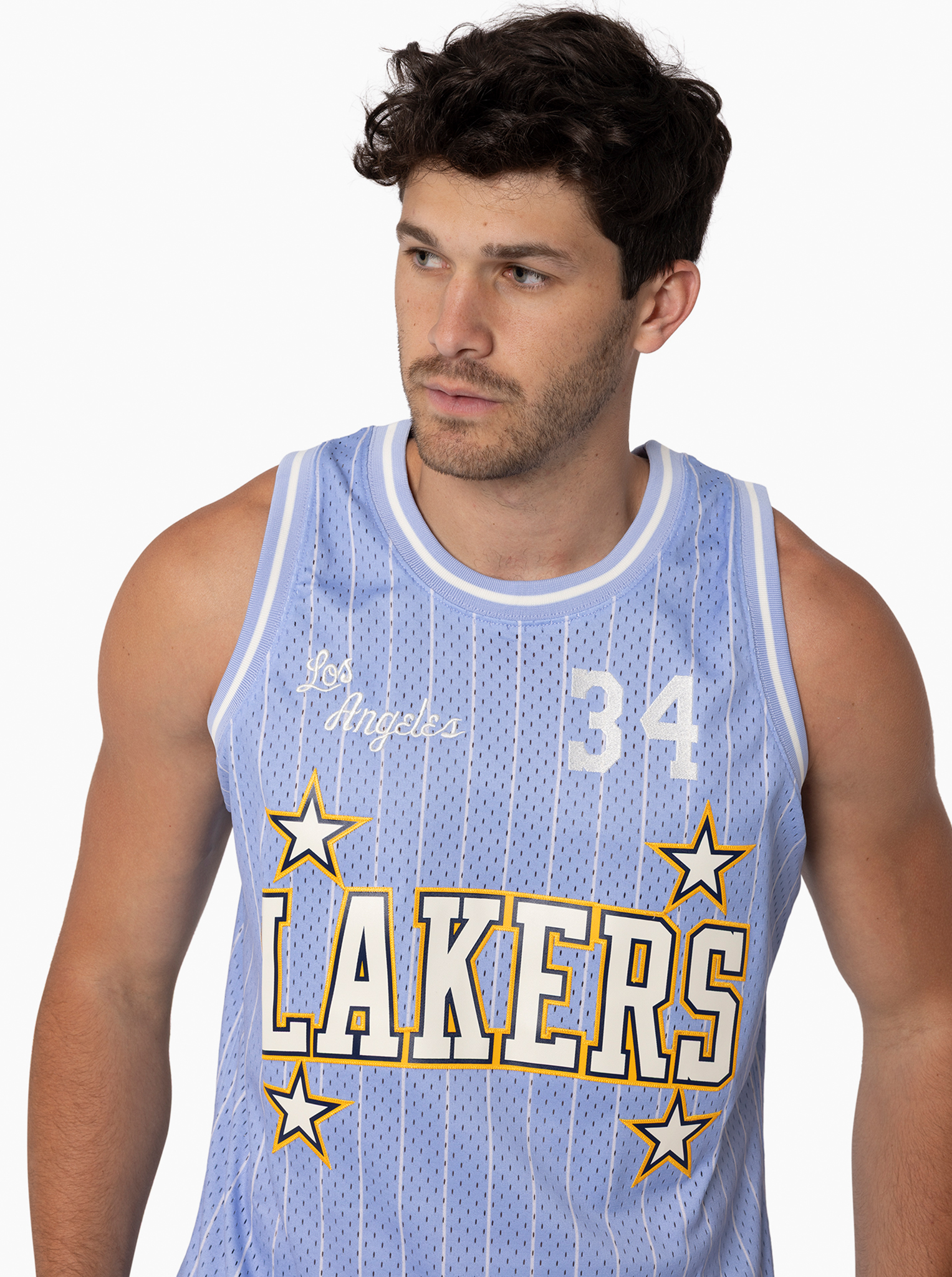 lakers wearing blue jersey