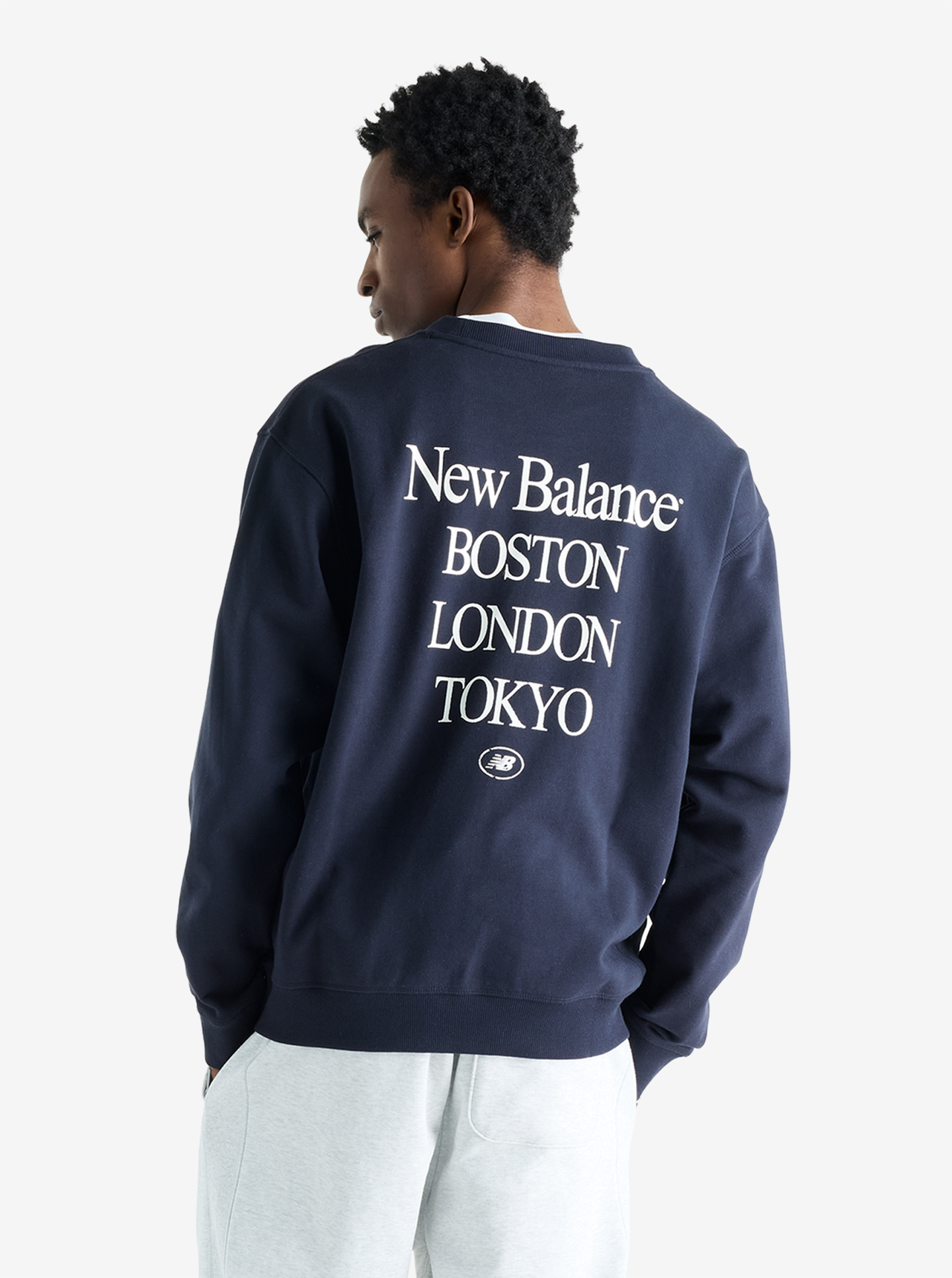 New Balance M International Stamp Crew - Dark Night