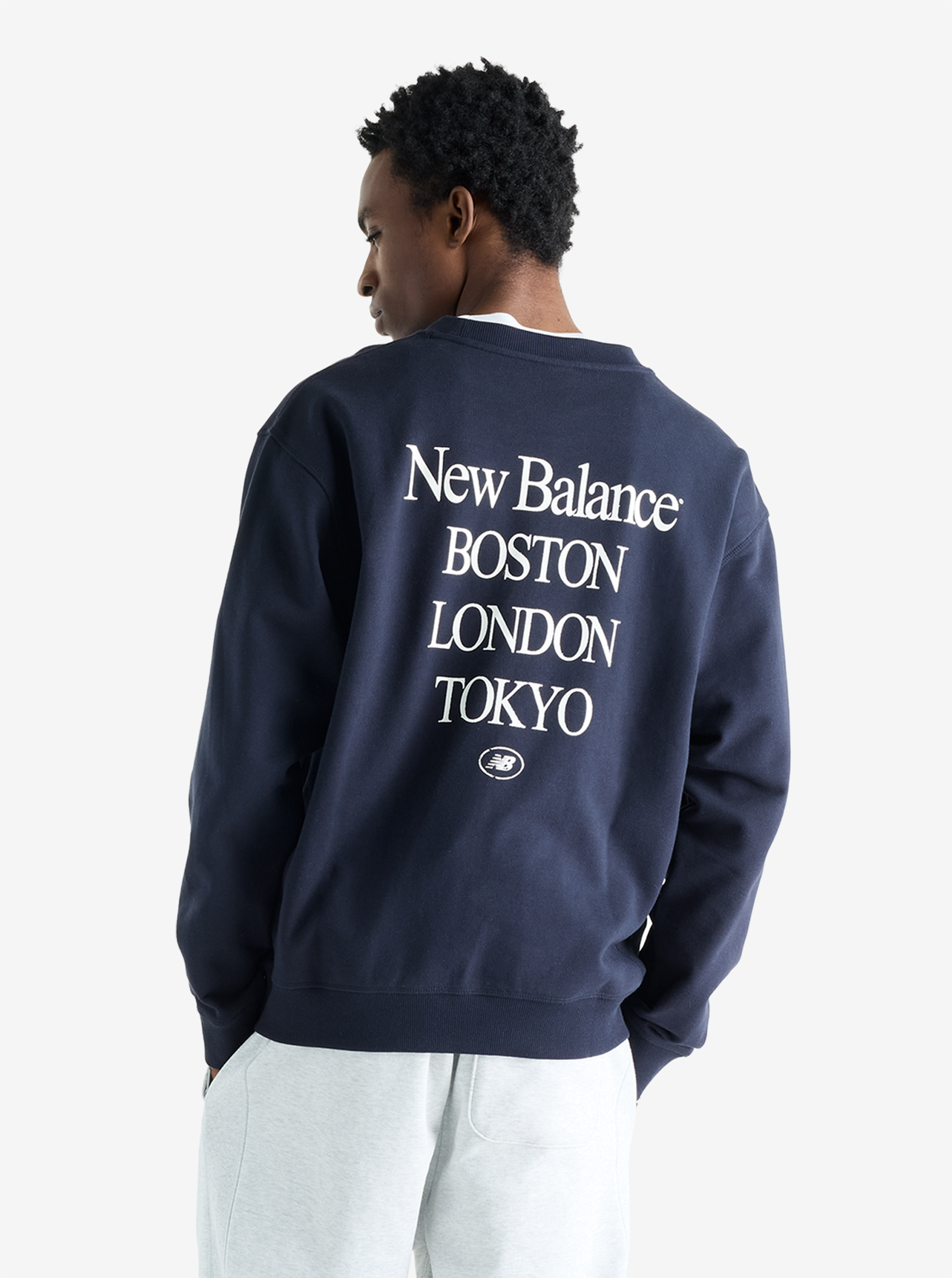 New Balance M International Stamp Crew - Dark Night