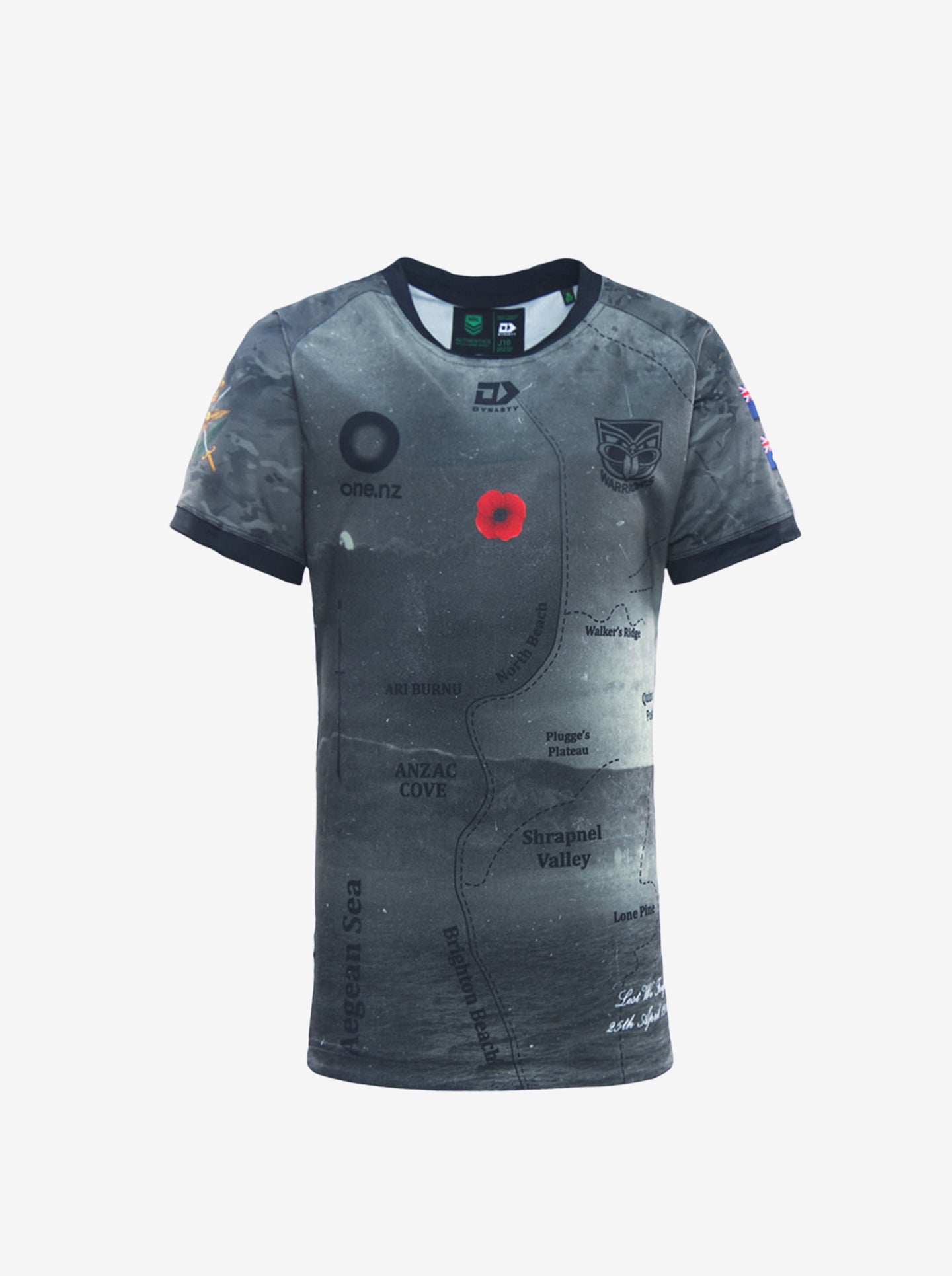 2025 New Zealand Warriors ANZAC Round Warm Up Tee Youth