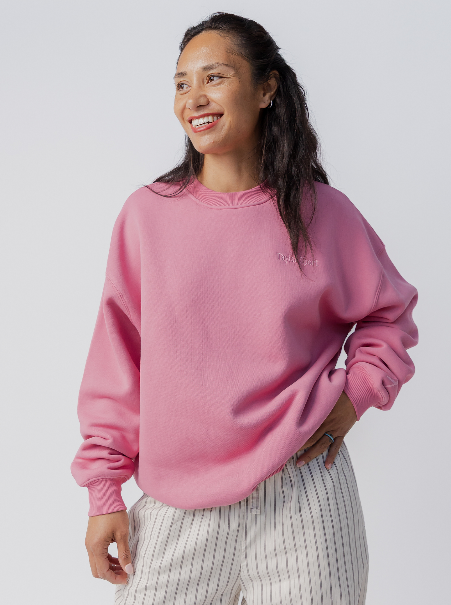 Taylor Sport x Pink Ribbon Heritage Crew in Pink