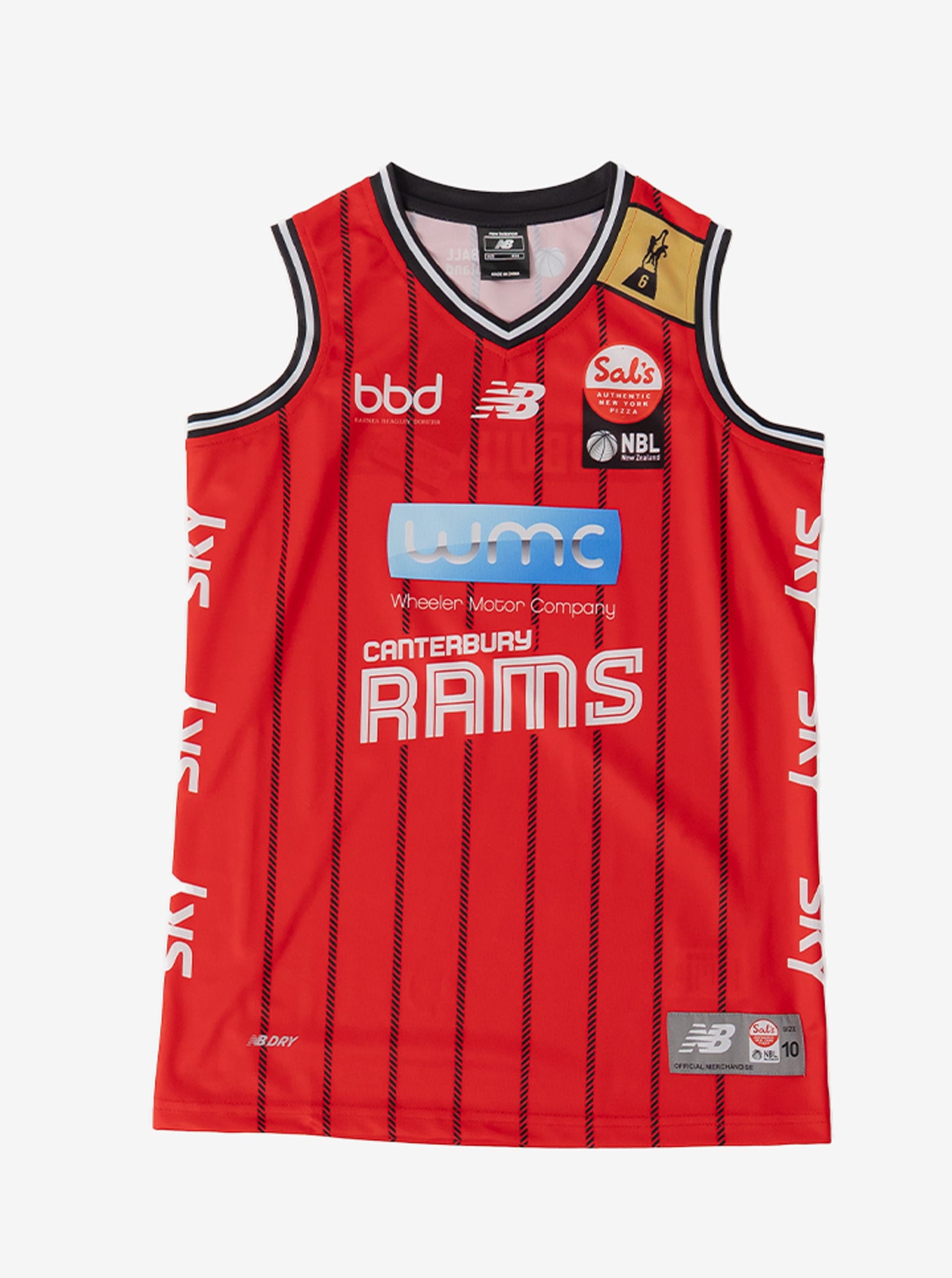 NZNBL Canterbury Rams Home Singlet Youth