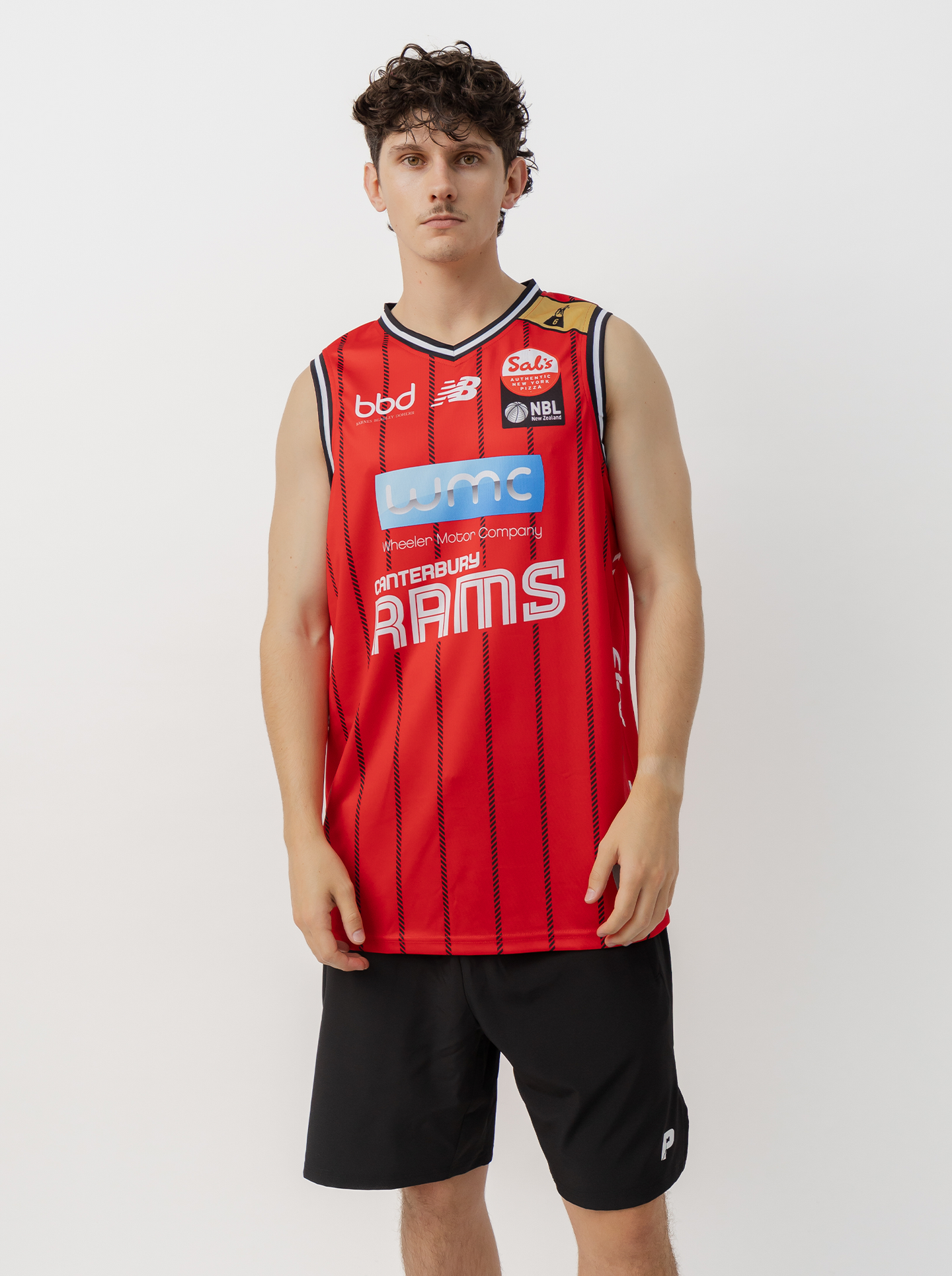 NZNBL Canterbury Rams Home Singlet Mens
