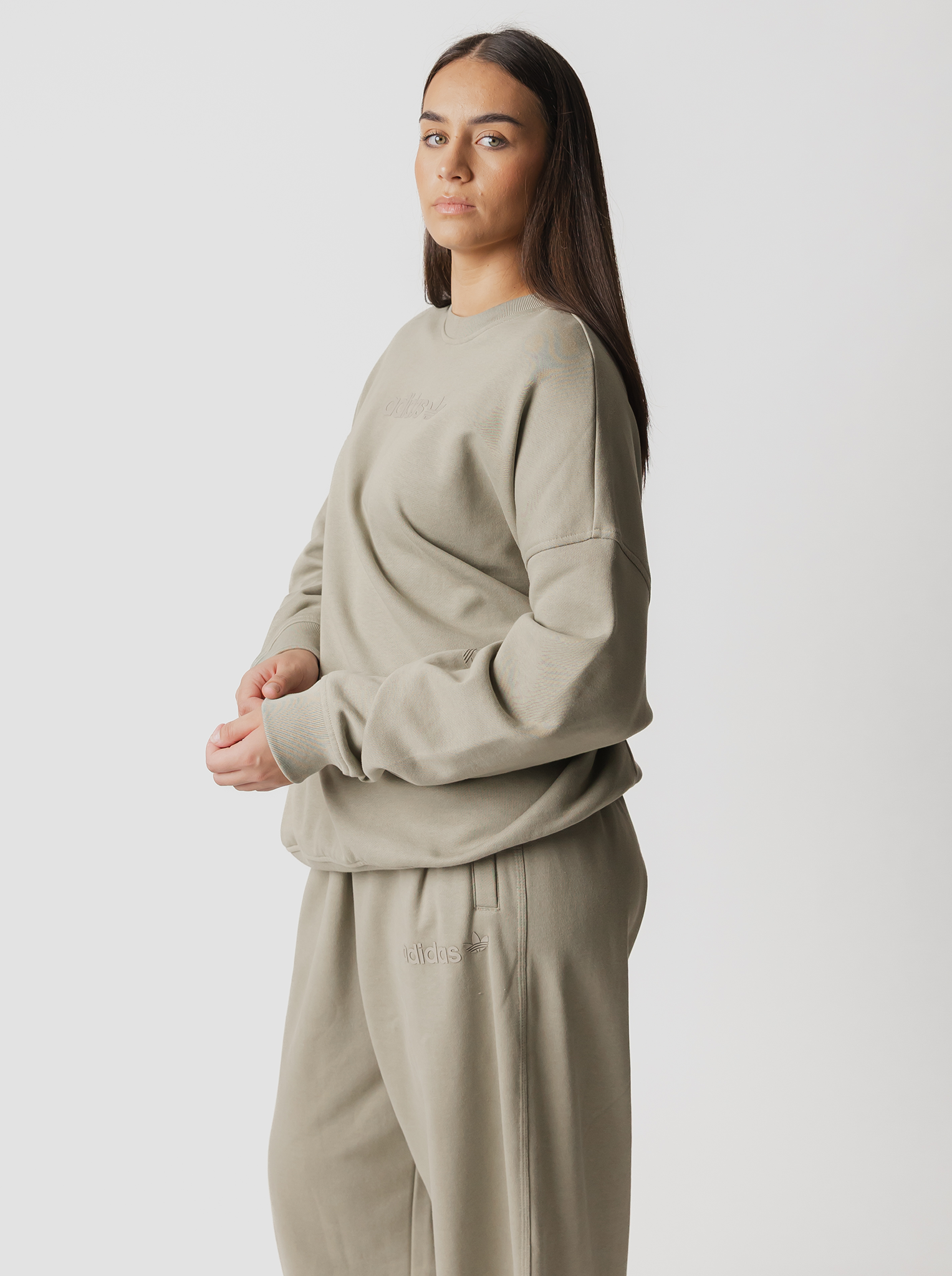 Essentials Linear Oversized Crew Sweatshirt