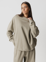 Essentials Linear Oversized Crew Sweatshirt