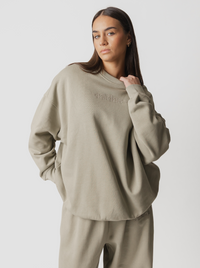 Essentials Linear Oversized Crew Sweatshirt