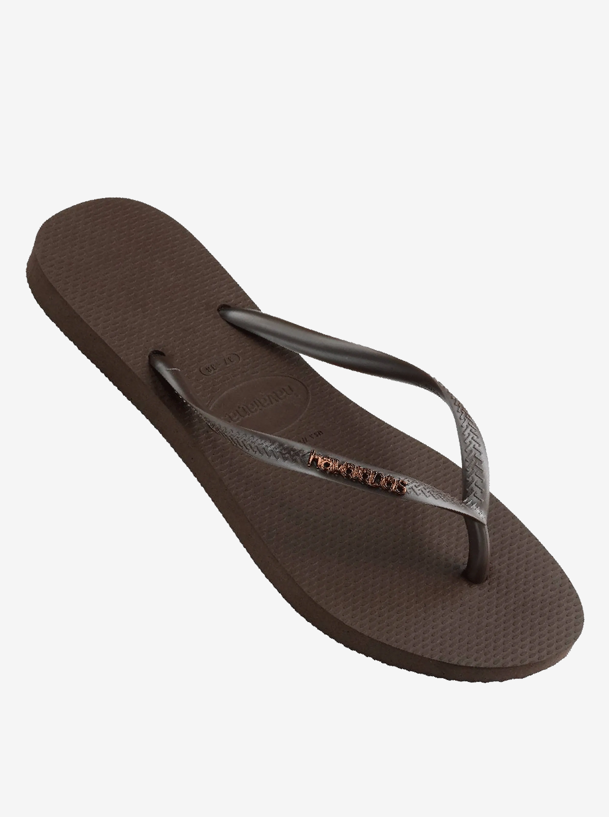 Slim Logo Metallic Flip Flops