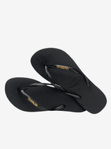 Slim Logo Metallic Flip Flops Womens