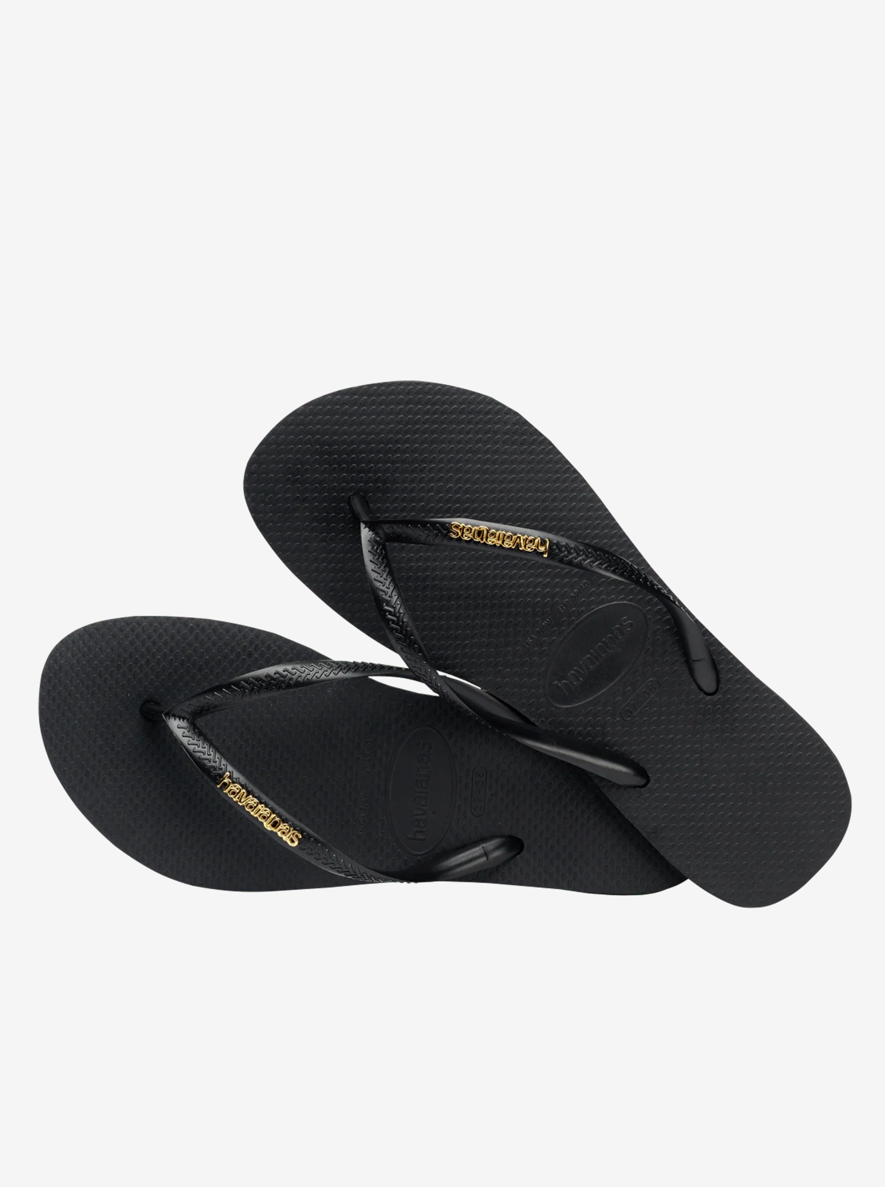 Slim Logo Metallic Flip Flops Womens