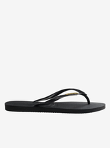 Slim Logo Metallic Flip Flops Womens