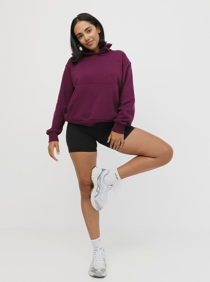 Heritage Hoodie In Mulberry