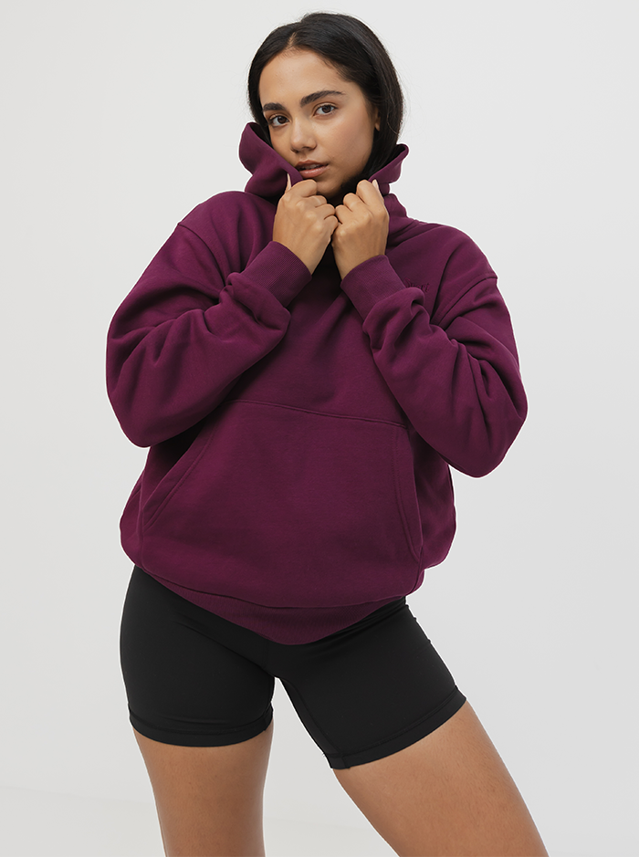 Heritage Hoodie In Mulberry