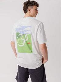 Hole In One Classic Track Tee in Off White