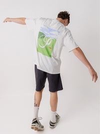 Hole In One Classic Track Tee in Off White
