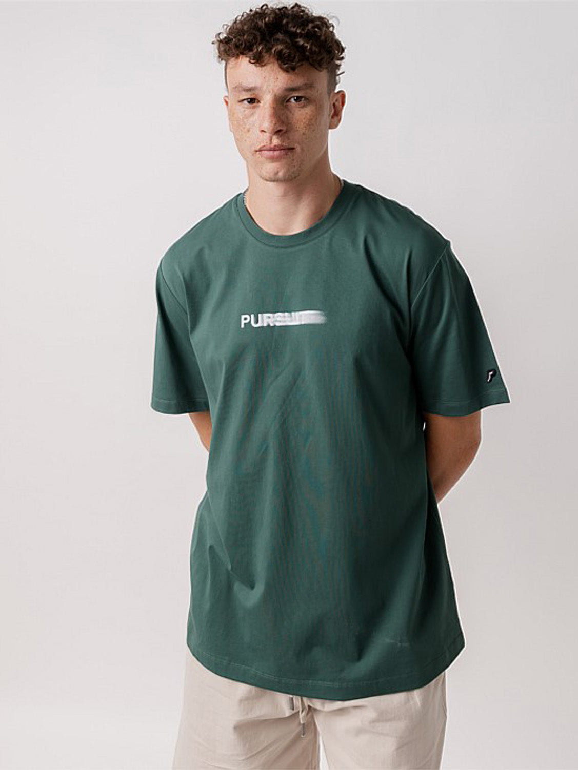 Blur Logo Track Tee in Stadium Green