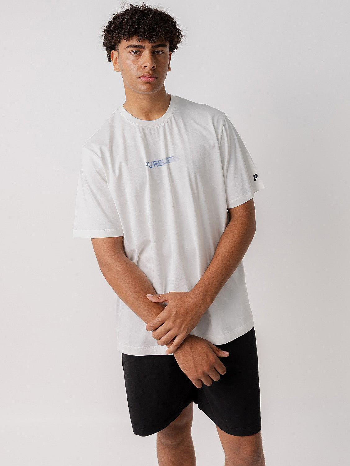 Blur Logo Track Tee in White
