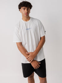 Blur Logo Track Tee in White