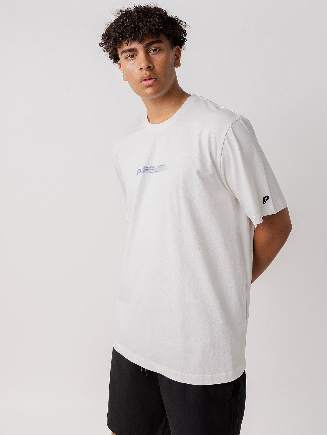Blur Logo Track Tee in White