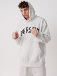 Distressed Arch Heavyweight Pullover in Heather Grey