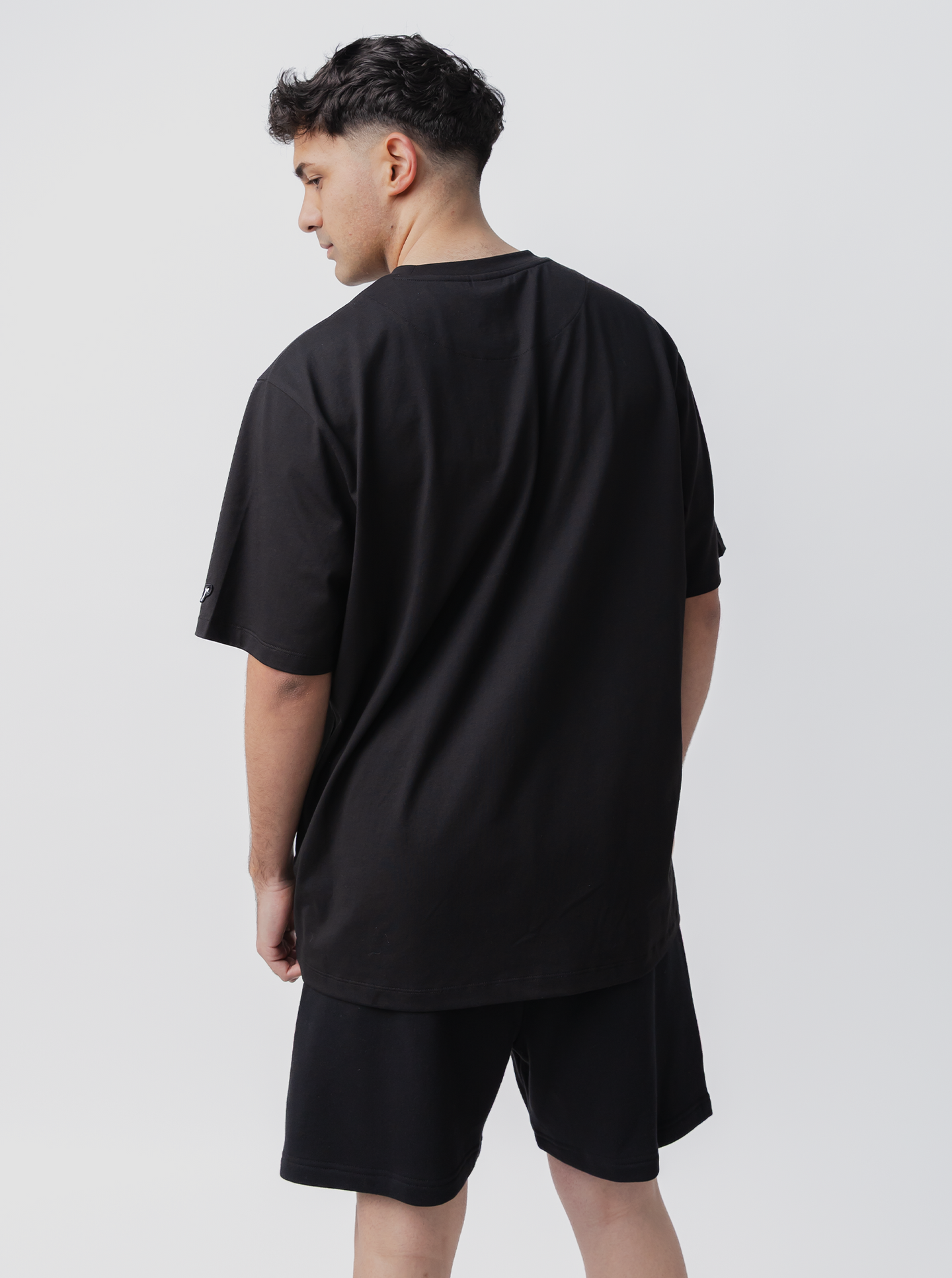 Athletic Track Tee in Court Black